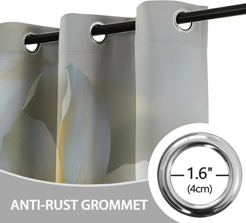 Rideaux occultants thermiques polyester lot de 2 rideaux opaques gris clair