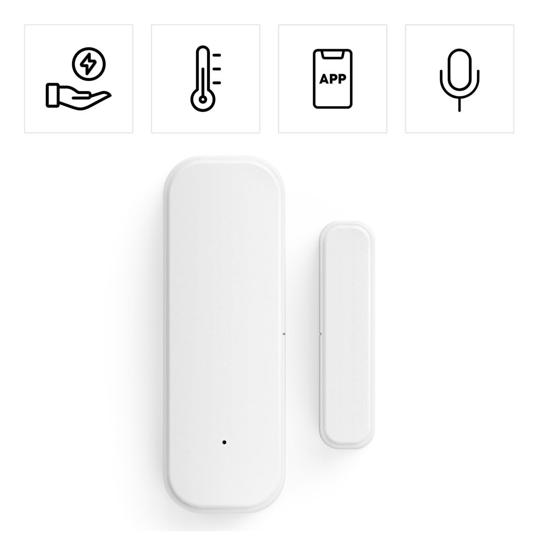 Hama Contatto Porta/finestra WiFi connesso (per porte/finestre/garage, Zigbee, Compatibile con Controllo vocale tramite Amazon Alexa/Google Assistant o Apple Siri), Bianco