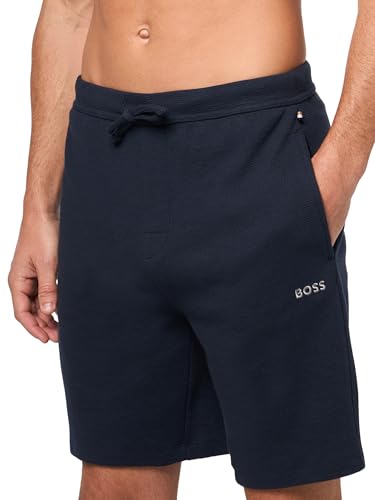Image of BOSS Men's Waffle Contrast Logo Lounge Shorts