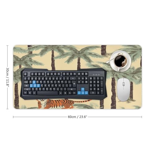 Palm Trees and Tigers Pad para Escritorio, Antideslizante y resistente al agua miniatura 2