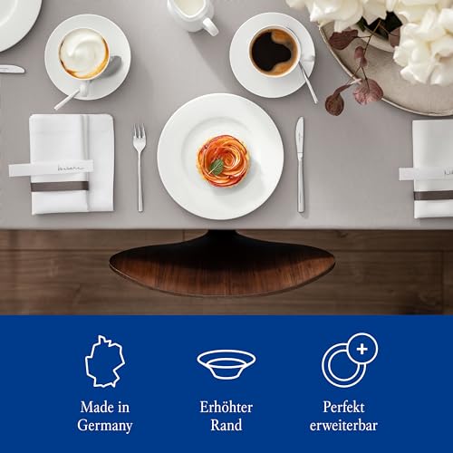 Villeroy & Boch – Royal Frühstücksteller 22 Cm Durchmesser, Spülmaschinenfest, Mikrowellensicher, Schönes Geschirr, Teller Weiß Keramik, Dessertteller, Kuchenteller, Essteller, Premium Porzellan
