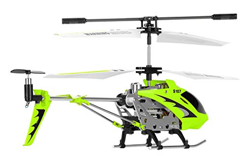 Image of POCO DIVO S107G Phantom 3CH Infrared RC Helicopter Mini Flight S107 Gyro with Light, Green