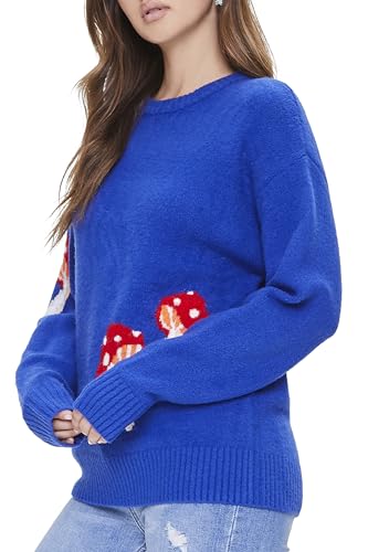 Forever 21 Women's Mushroom Ribbed-Trim Sweater2
