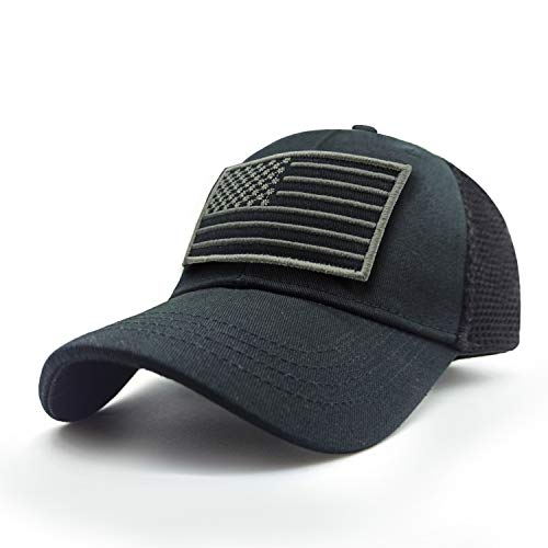 Image of Baseball Cap Low Profile American USA Flag Hat Adjustable Camo Mesh Unisex Caps