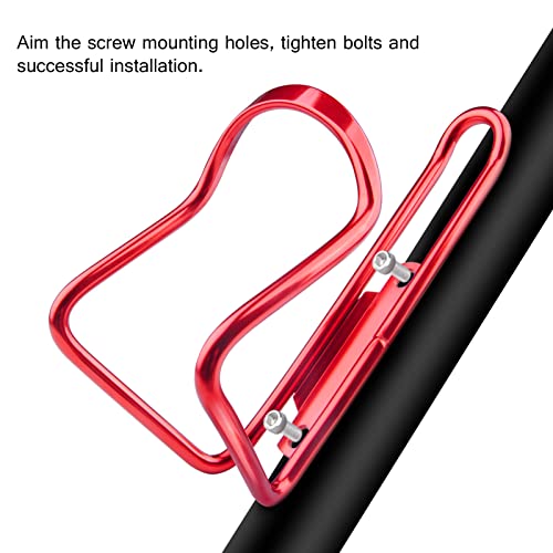 Image of FiveBox Bike Water Bottle Cage, 2Pack Cycling Bicycle Water Bottle Cage Holder Bracket for Mountain Bike MTB Road Bike, Bike Accessories, Made of Lightweight Aluminum Alloy (Red)