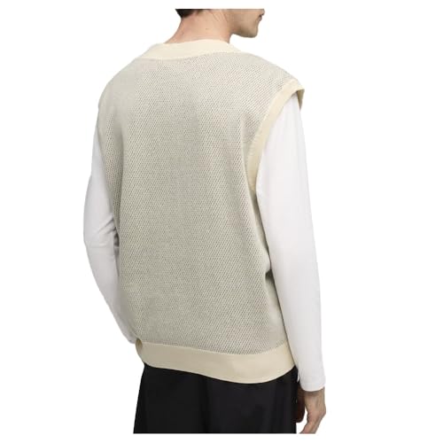 PUMA Mens Special Items Knit Vest V Neck Sleeveless Sweater Casual - White4