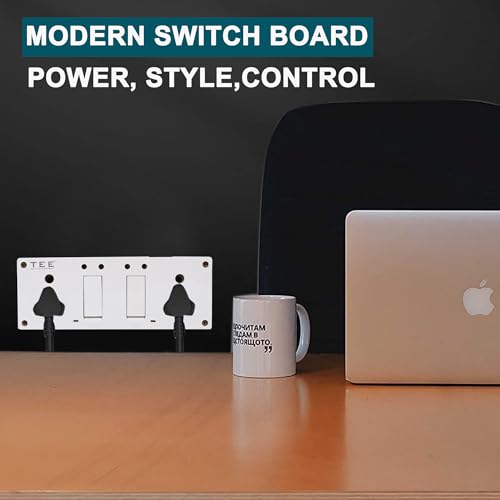 Image of Combined Box 16 Amp with Universal Socket, Master Switch, LED Indicator & Safety Shutter | 240V Power Utility Box for Home, Office & Appliances | with 6 Month Warranty