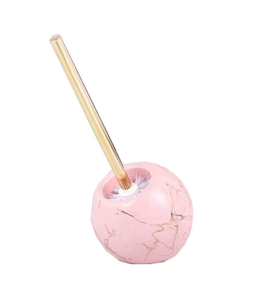 Toilet Brush Bathroom Accessories Ceramic Dome Toilet Brush And Holder Set Floor Standing Decorative Toilet Bowl Brush With Long Handle For Bathroom Toilet Brushes & Holders (Color : Roze, Size : 13