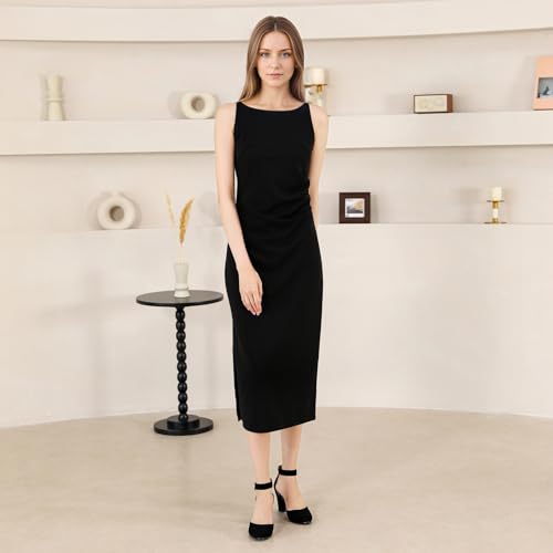 Image of 3 Inch Wide Width Chunky Heels for Women Closed Toe Heels Dress Shoes for Womens Round Pumps Ankle Strap Block Heel Bridesmaid Wedding Prom Party Comfortable (Run Large, Size Half Down)