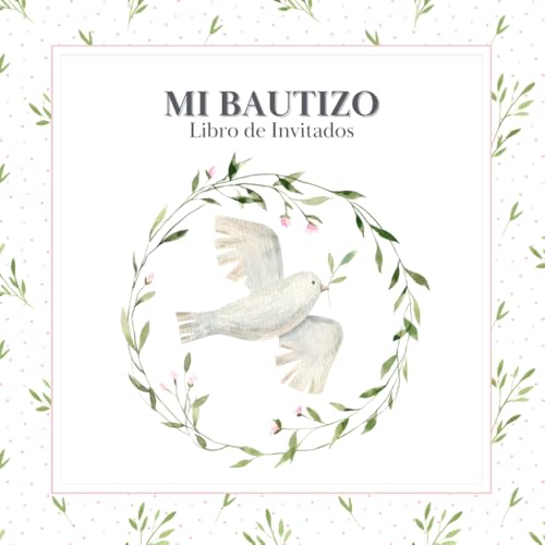 Mi Bautizo: Libro de Invitados/firmas, fotos y recuerdos/Idea de regalo para el bautismo de niñas