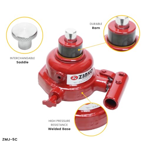 ZINKO 5-Ton Mini Hydraulic Bottle Jack, 0.78" Stroke, 3.15" Max. Height Model: ZMJ-5C by ZINKO - Image 9