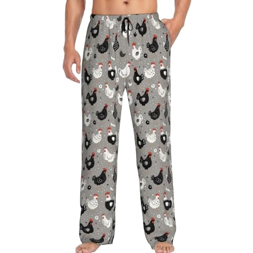 Dujiea Men's Pajama Pants With Pockets, Sleepwear Stretch Drawstring Lounge Bottoms Wide Leg Comfy Sleep Pj Bottoms Women