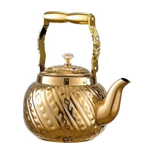 Hervidores de acero inoxidable con acabado martillado de 1,2/1,6/2 L, mango ergonómico de gran capacidad para cocinas domésticas, ollas de acero inoxidable para hervir