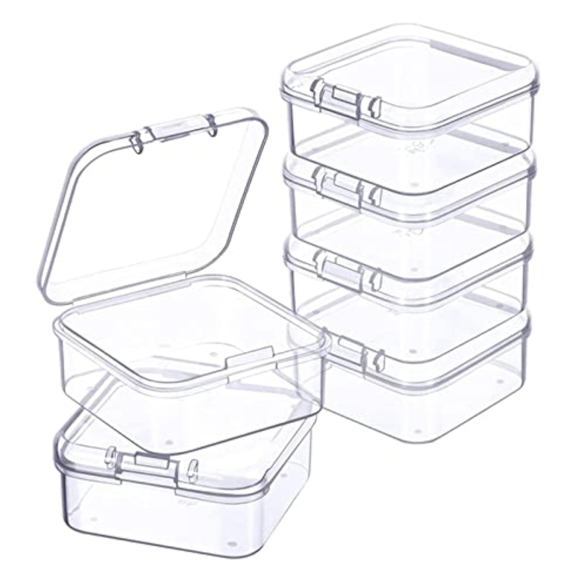 Mini Jewelry Storage Box Transparent Square