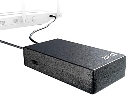 Zinq Technologies Mini Ups for 12V Routers, High Power Fiber Routers, Broadband Modems | Seamless Automatic Switching | Upto 4 Hours Power Backup During Power Cuts (Black)