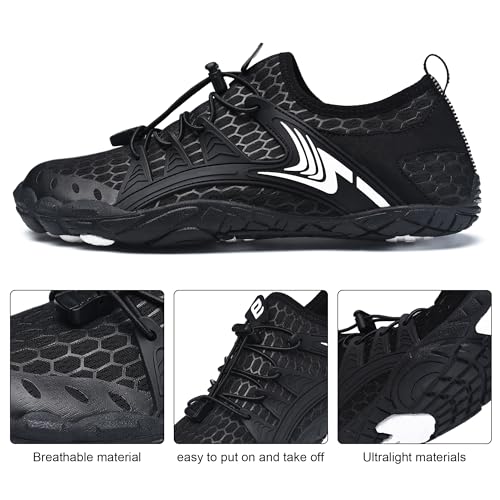 Image of Water Shoes Womens Mens, Barefoot Quick-Dry Aqua Shoes for Outdoor Swimming, Running, Training, Surfing, Hiking and Kayaking