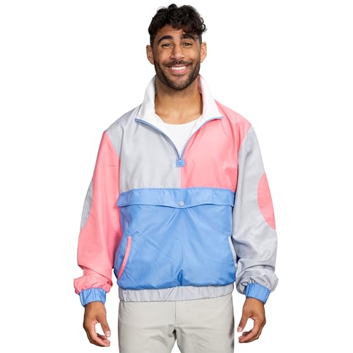 Costume Agent Retro Windbreaker Jacket Lightweight 80s & 90s Colorful Designs
