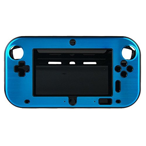 OSTENT Anti-Shock Hard Aluminum Metal Box Cover Case Shell for Nintendo Wii U Gamepad Color Light Blue