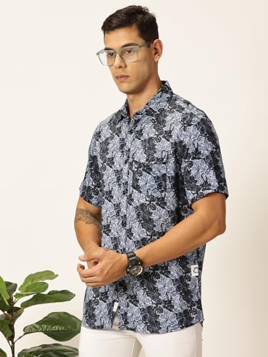 Image of Thomas Scott Men's | Printed | Half Sleeve | Regular Fit | Rayon | Spread Collar | Casual Shirt