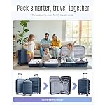 LIGHT FLIGHT Luggage Sets, 3 Piece Durable Suitcase Set with Spinner Wheels, 3 Pcs Hard Shell Lightweight Luggage with TSA Lock, Large Checked Travel Suitcases, 20/24/28 Inch, Royal Blue - Image 2