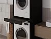 PLATAN ROOM Armoire pour machine à laver et sèche-linge avec planche coulissante - Armoire pour machine à laver et sèche-linge - Armoire superposée - 187 x 65 x 66 cm (anthracite)