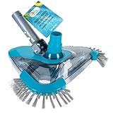 U.S. Pool Supply Tête d’aspirateur triangulaire lestée avec brosses latérales, raccord pivotant, poignée à clips EZ, pour piscines hors sol et creusées, revêtements en vinyle pour sol, marches, parois