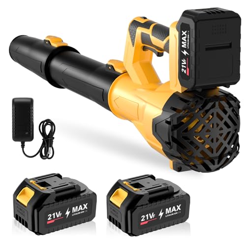 Leaf Blower Cordless, 750CFM/200MPH Electric Hand-held Leaf Blower with 2