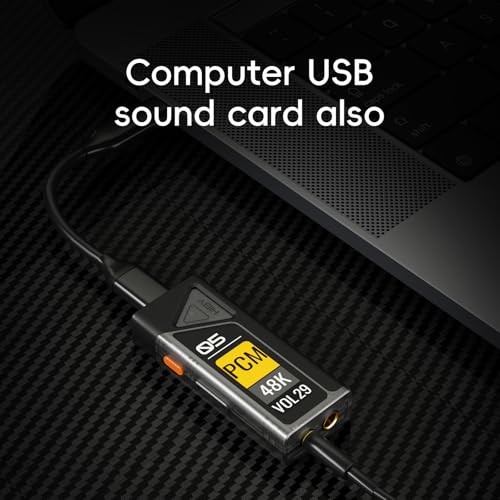 Image of HiBy FC5 Portable Hi-Fi DAC Headphone Amplifier with 1.1 inch OLED Display PCM 768kHZ DSD512 MQA 8X 3.5mmPO +4.4mmBAL