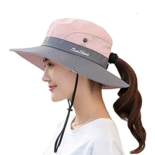 UPF 50+ Wide Brim Sun Hat Waterproof UV Protection Bucket Boonie Hat