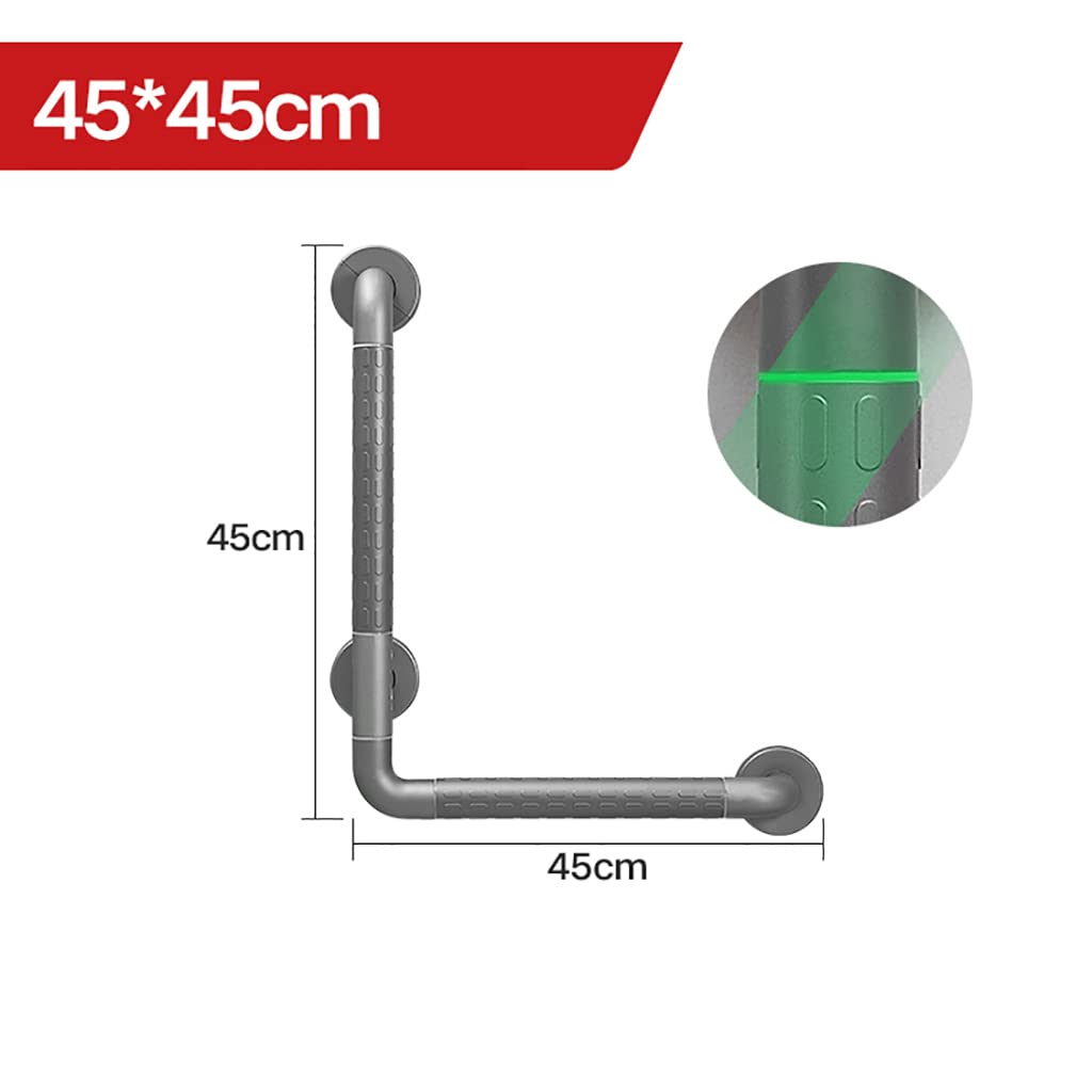 Barra de Apoyo para baño de Acero Inoxidable 304, Barra de ángulo Vertical, agarres de baño Ajustables en Forma de L para Personas Mayores discapacitadas, Dispositivo de Asistencia