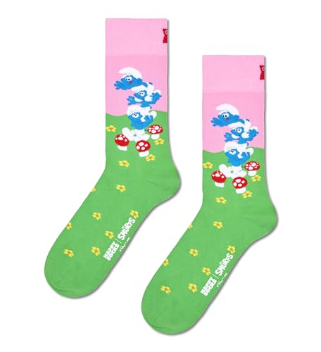 Happy Socks The Smurfs Smurf Tower Sock Die Schlümpfe (DE/NL/SE/PL Numerisch 41 46 Regular Regular Mehrfarbig)
