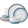 Elevate Your Dining Experience: Buy the Noritake Colorscapes Layers Sky 12-Piece Coupe Dinnerware Set for 4 – Noritake