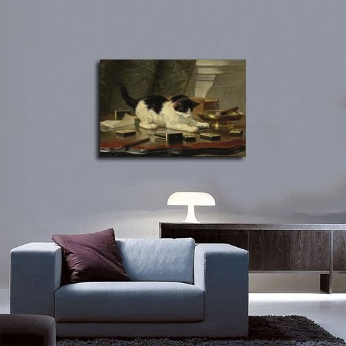 Toile décoration murale Henriette Ronner Knip pour masquer mur vide - 5