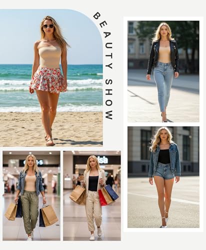 SHAPELLX Women's Shapewear Bodysuits Tummy Control Butt Lifter Body Shaper Strapless Seamless Mid Thigh Jumpsuit Tops2