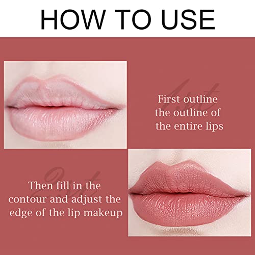 Lip Liner Pencil, Long Lasting Waterproof Creamy Lip Liner Pencil With Sharppens, Non-Fade, Non-Dry, High Pigmented, Up To 12 Hours, Professional Lip Makeup Matte Lip Liner Pencil For Women (02# Untamable) #TOP5