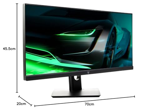 Itek Monitor GGF - 29 Pulgadas Flat, WFHD 2560 x 1080 UltraWide, IPS, 100Hz, 21:9, 4ms OD, HAS, 2xHDMI, DP, USB, Speaker, HDR, G-Sync, FreeSync, Negro