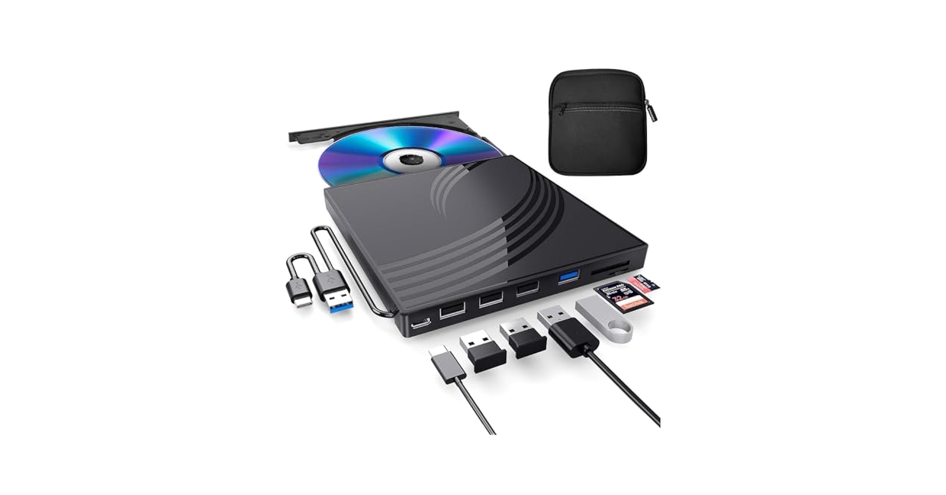 Amazon.com: External CD/DVD Drive for Laptop with Carrying