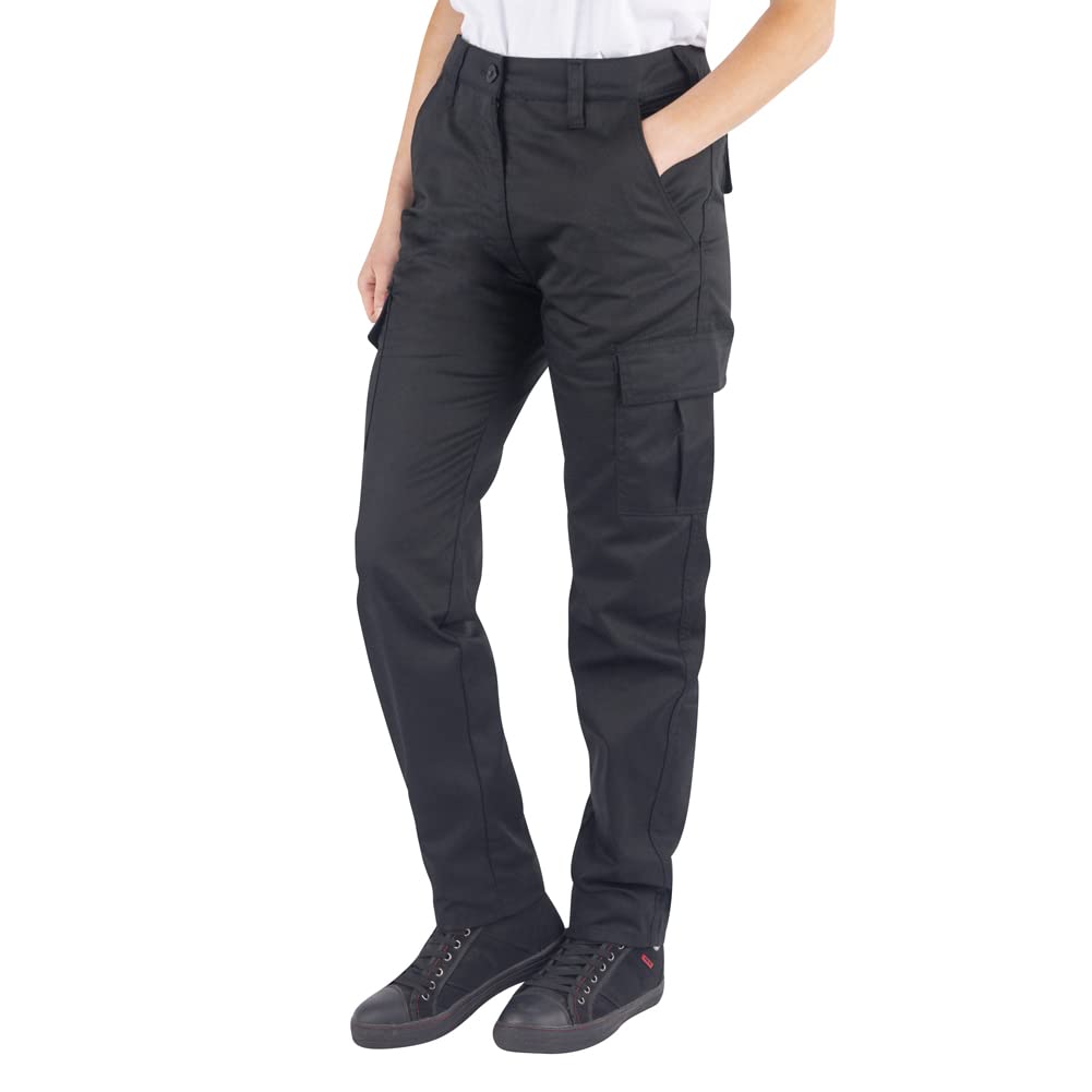 Lee Cooper Ladies Work Cargo Trousers Heavy Duty Workwear Easy Care Multi Pocket Work Safety Classic pants for Women (Black 8 UK / 30" Leg - Image 4