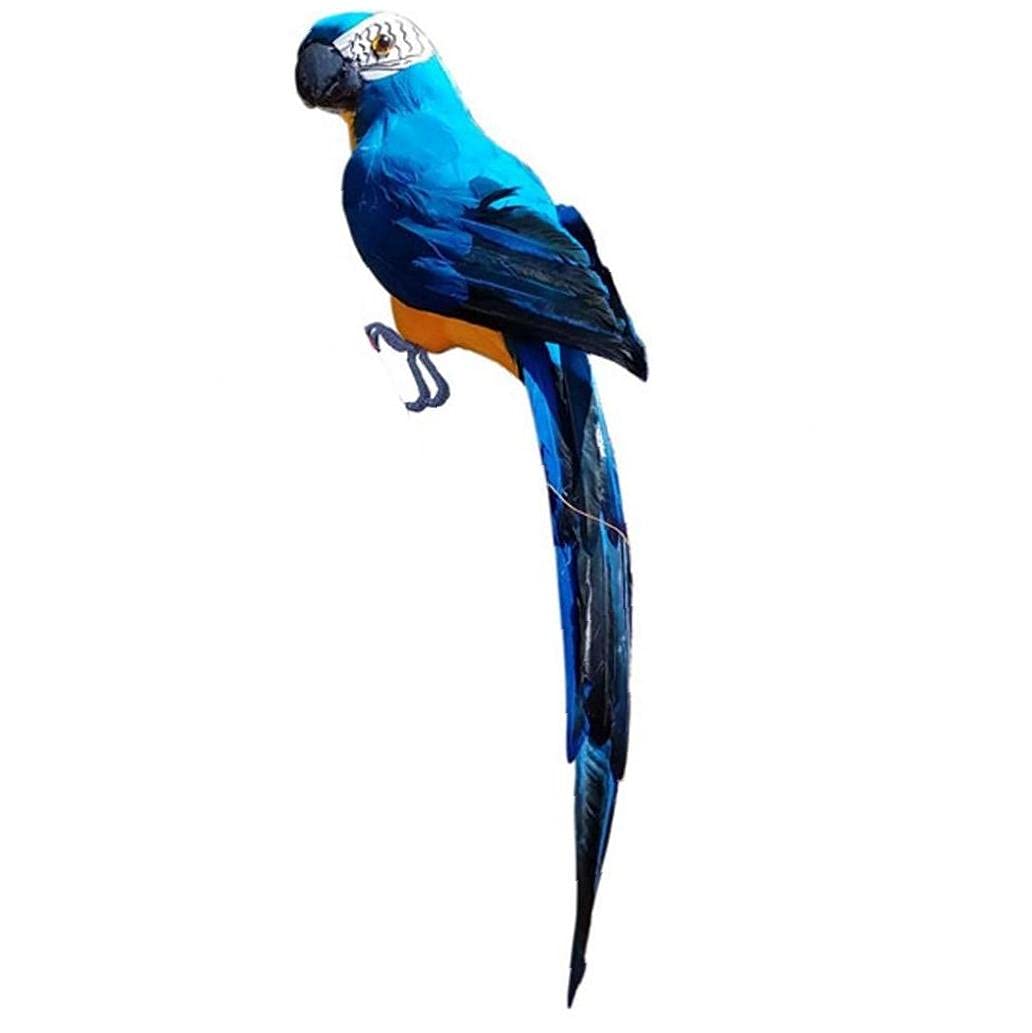 Pinicecore Blue 1Pc Simulation Parrot Fake Parrot Artificial Bird For Modern Home Garden Zoo Ornament Decoration Colorful