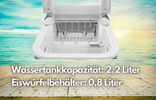 Edelstahl Eiswürfelmaschine | Ice Cube Maker | 12 kg in 24h | 2,2 Liter Kapazität | Eismaschine | Eiswürfel | Eiswürfelbereiter | Eiswürfelzubereiter | – Bild 5