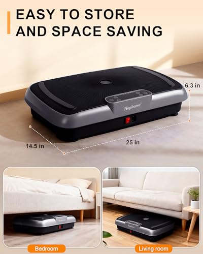 Vibration Plate Machine,180 Speeds Shake Plate for Lymphatic Drainage Weight Loss, Vibrating Fitness Platform 460LB Capacity Whole Body Workout with Bluetooth Home Exercise Gym Equipment for Women Men