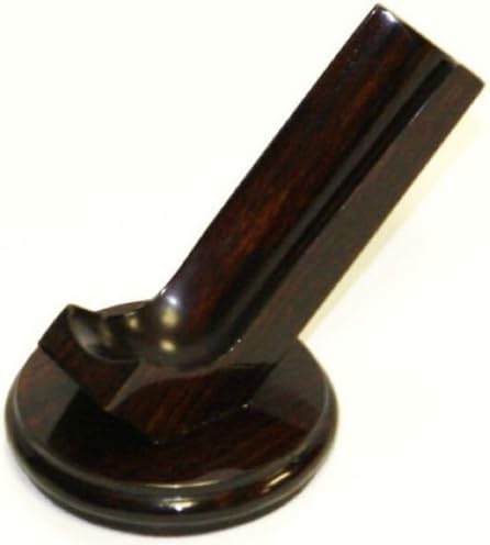 EA Carey Wood Single Tobacco Smoking Pipe Stand Holder Wooden Finish (Walnut)
