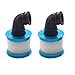 Mirthobby 2Pcs RC Air Filter Aluminum Capped Cover with Element Sponge Engine Parts for Redcat Traxxas HSP Himoto 1/10 RC Nitro Monster Truck Buggy Car