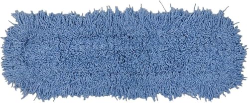 Image of Rubbermaid Commercial Products Twisted Loop-Dust Mop Head Replacement 25-Inch Blue Cotton Refill for Industrial Use Fits Standard Size Mop Frame (Pack of 12)