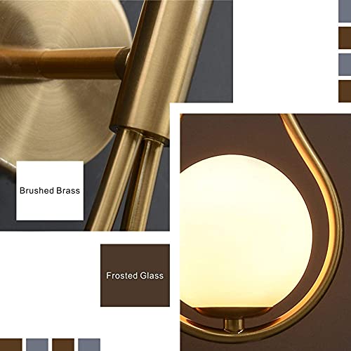 KCO Lighting Wall Sconce Mid-Century Drop Design Wall Mounted Light Brushed Brass Wall Lamps, Wall Mount Light Fixture for Bedside Living Room (1 Pack) - Thumbnail 7