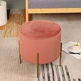 【DECORACIÓN PERFECTA PARA EL HOGAR】 38 cm L x 38 cm W x 39 cm H (Grande), con soporte dorado. MATERIAL: tela de terciopelo holandés y metal, completa el look con el tocador, el sofá de la sala, la mesita de noche o una vista al jardín. Fuerte y duradero.