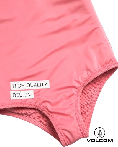 Image of Volcom Girls' Swimsuit Set - UPF50+ Quick-Dry Girls One Piece Swimsuits with Matching Swim Shorts for Swimming (Sizes: 2T-16)