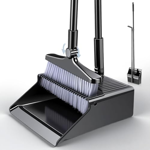 Besen und Kehrschaufel Set,Kehrschaufel und Bürste Set mit...