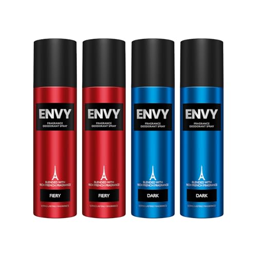Image of Envy Fiery Deo 120ML Each & Dark Deodorant Spary 140 ML Each (Pack of 4)