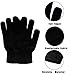 DALEDWN 12 Pairs Black Winter Magic Gloves: Unisex Adult Stretchy Warm Knit Full Fingers Gloves for Teens Men Women